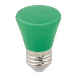 LED-D45-1W-GREEN-E27-FR-С BELL Лампа декоративная светодиодная, Форма Колокольчик, матовая, Цвет зеленый, Картон.