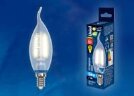 LED-CW35-6W/WW/E14/FR PLS02WH Лампа светодиодная. Форма "свеча на ветру", матовая. Серия Sky. Теплый белый свет. - фото