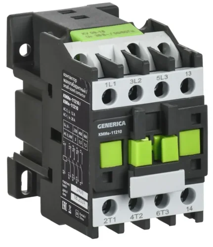 Контактор КМИе-11210 12А 400В/АС3 1НО GENERICA KKME11-012-400-10 - фото