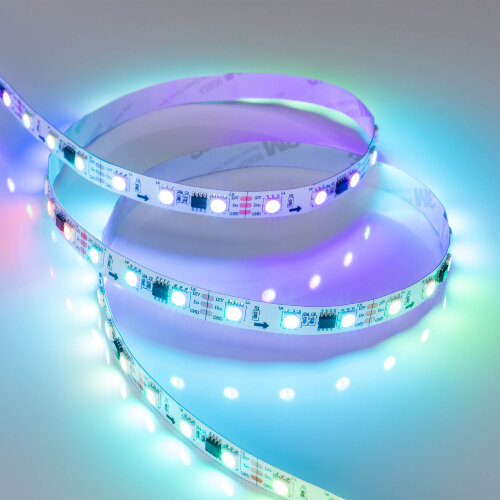 Светодиодная лента SPI-В60-10mm 12V RGB-РХ3 (14.4 W/m, IP20, 5060, 5m) (Arlight, Открытый, IP20) 026367(2) - фото 3