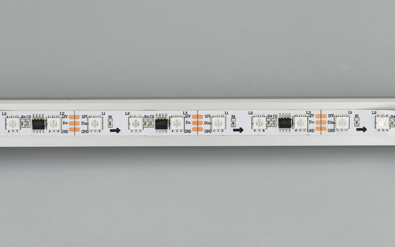 Светодиодная лента SPI-В60-10mm 12V RGB-РХ3 (14.4 W/m, IP20, 5060, 5m) (Arlight, Открытый, IP20) 026367(2) - фото 5