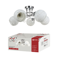 Люстра под лампу AURA PERLA-WH-5E27 5хЕ27 матовый плафон хромированный корпус IN HOME