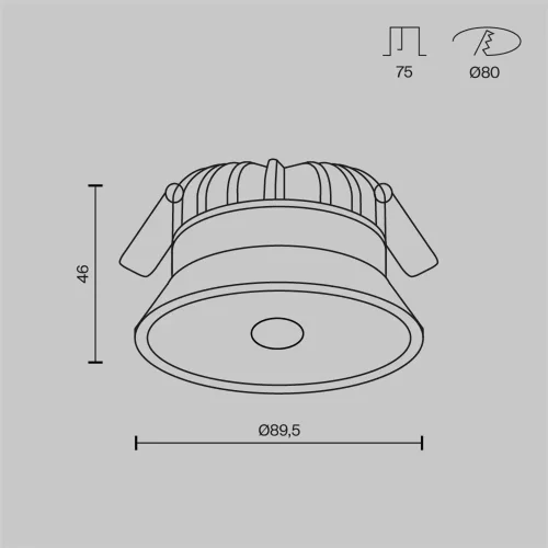 Встраиваемый светильник с датчиком движения и освещенности Okno 4000K 8Вт 100° (Белый) - фото 2