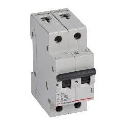 Выключатель автоматический модульный 2п C 50А 4.5кА RX3 ИЭК Leg 419702