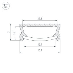 Профиль TM-2000 (CT) ANOD (Arlight, Алюминий)