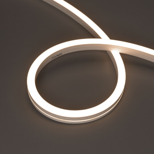 Светодиодная лента герметичная MOONLIGHT-SIDE-A140-12x17mm 24V Warm3500 (9.6 W/m, IP67, 5m, wire x2) (Arlight, Вывод боковой, 3 года) 042785 - фото