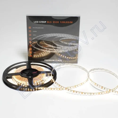 Светодиодная лента Class Premium, 3528, 120 led/m, warm white, 12V, IP33, A3 - фото.