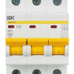 Выключатель автоматический модульный 3п C 32А 4.5кА ВА47-29 KARAT IEK MVA20-3-032-C