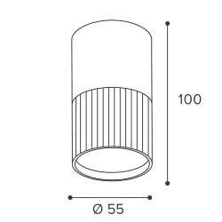 Светильник WOLTA WSL-GU10/18BW под лампу GU10 Черный / белый DUO