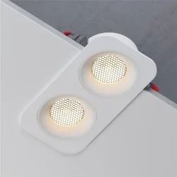 Светильник встраиваемый светодиодный с антибликовой решеткой Tetro 20W 3000K белый IP44 15277/LED (071314)