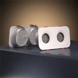Светильник встраиваемый светодиодный с антибликовой решеткой Tetro 20W 3000K белый IP44 15277/LED (071314)