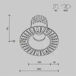 Встраиваемый светильник Dip Hight 3000K 10Вт 9° (Белый)