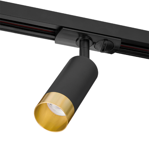 Трековый светильник WOLTA WTL-MR11/15BG под лампу MR11 с цоколем GU10 Черный / золотой PETITE - фото 1.