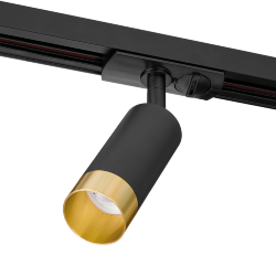 Трековый светильник WOLTA WTL-MR11/15BG под лампу MR11 с цоколем GU10 Черный / золотой PETITE
