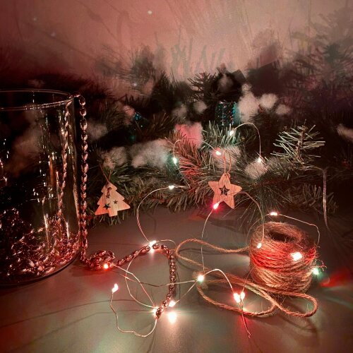 ULD-S0200-020-DTB-3AA-RC RGB IP20 DEW Гирлянда светодиодная Роса на батарейках 3AA не в-к, 2м, 20 светодиодов, RGB свет, Пульт ДУ в-к, Провод прозрачный, TM Uniel - фото 8