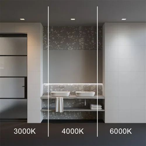 Встраиваемый светильник Okno 3000-4000-6000K 12W 100° IP 44 (Белый) - фото 10