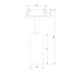 Встраиваемый поворотный светодиодный светильник Diffe 25039/LED (058220)
