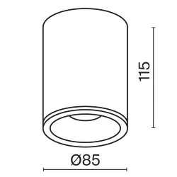 Потолочный светильник Зум / Zoom 1*GU10 10 Вт IP 54 (Белый) C029CL-01W