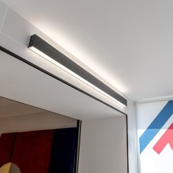 Линейный светодиодный накладной двусторонний светильник 128см 50Вт 6500К черный LSG-02-2-8*128-35-6500-MSh