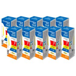 LED-C35-7W-3000K-E14-CL-SLF SET10 Лампа светодиодная, Форма свеча, прозрачная, Серия Optima Филамент, Теплый белый свет 3000K, Упаковка 10 штук