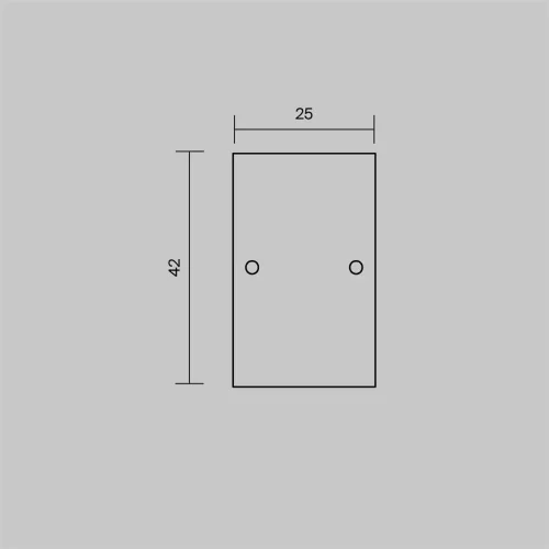 Комплект заглушек (для профиля 65×42) 2 шт., ALM-6542-EC 642056 (Серебро) - фото 6