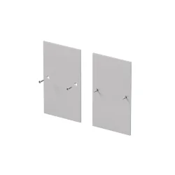 Комплект заглушек (для профиля 65×42) 2 шт., ALM-6542-EC 642056 (Серебро)