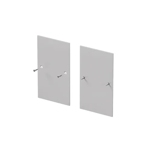 Комплект заглушек (для профиля 65x42) 2 шт., ALM-6542-EC 642056 (Серебро) 642056 - фото