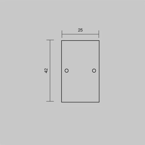 Комплект заглушек (для профиля 65x42) 2 шт., ALM-6542-EC 642056 (Серебро) 642056 - фото 6