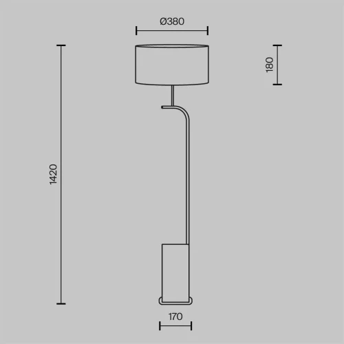 Напольный светильник (торшер) Glamping E14x3 (Черный) - фото 6