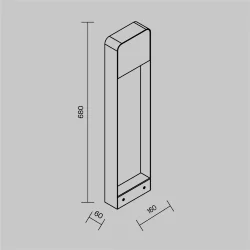 Ландшафтный светильник Портал / Porte 3000К 5Вт IP 54 (Черный) O481FL-L7B3K