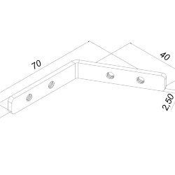 Cоединитель для профиля угол 120 внутренний