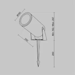 Ландшафтный светильник Bern 3000K 30Вт IP 65 (Графит)