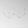 Готовая конструкция прямая 4м двухуровневая на жестких подвесах Long H804 мм без светильников и блока питания, платина (Платина) - фото