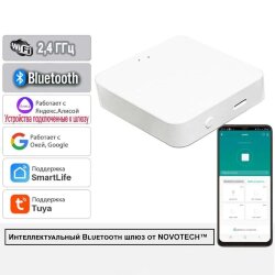 Интеллектуальный Bluetooth-шлюз Tuya Smart Life для умного дома «Novotech» 359392, серия: GLAT - Приложение Tuya Smart