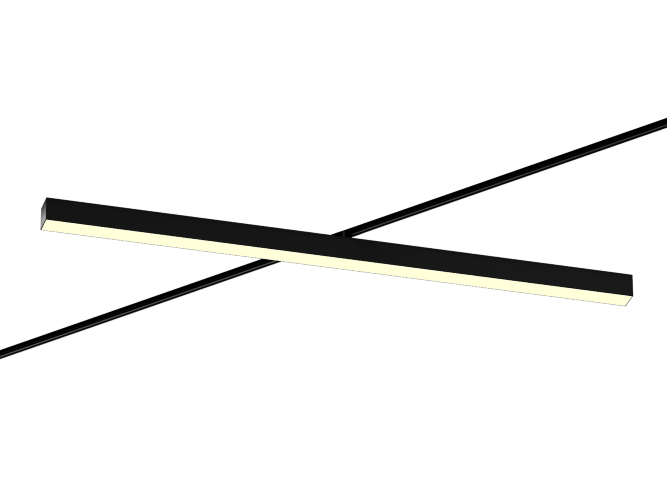 Трековый светильник 6063 5050 TR4 (RAL9005/1250mm/LT70 — 3K/48W) - фото 1