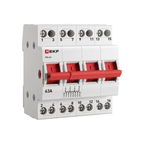 Переключатель трехпозиционный ТПС-63 4P 63А PROxima EKF TPS463 - фото