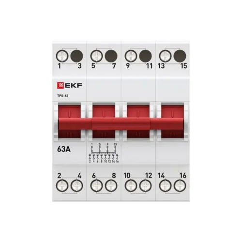 Переключатель трехпозиционный ТПС-63 4P 63А PROxima EKF TPS463 - фото 3