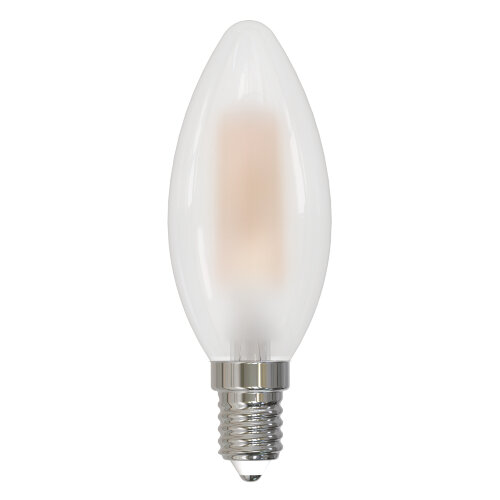 LED-C35-6W-4000K-E14-FR-SLF Лампа светодиодная, Форма свеча, матовая, Белый свет 4000K - фото 1