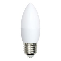 LED-C37-9W-DW-E27-FR-NR Лампа светодиодная, Форма свеча, матовая, Серия Norma, Дневной белый свет 6500K, Картон