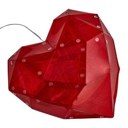 ULD-R511 3АА RED HEART Светильник декоративный Красное сердце, на батарейках 3AA не в-к, 100 светодиодов, Белый свет, Цвет корпуса красный, TM Uniel