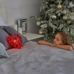 ULD-R511 3АА RED HEART Светильник декоративный Красное сердце, на батарейках 3AA не в-к, 100 светодиодов, Белый свет, Цвет корпуса красный, TM Uniel