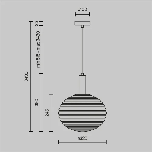Подвесной светильник Reels E27х1 (Черный) - фото
