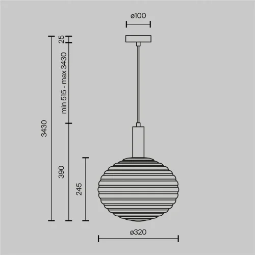Подвесной светильник Рилс / Reels E27х1 (Черный) MOD268PL-01B - фото 2