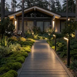 Ландшафтный уличный светильник Sensor 3000K Чёрный IP54 1542 TECHNO LED черный (072088)