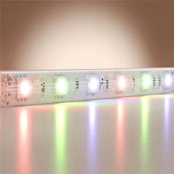 Светодиодная лента Базовая 24В 5050 14,4Вт/м Цветная (RGB) 5м IP 65 201198 (Белый) 201198