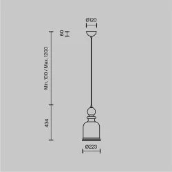 Подвесной светильник Tone E27х1 60Вт (Бронза)