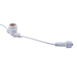 UDL-K121 10-E27-5M IP65 WHITE BELT-LIGHT Гирлянда Белт-лайт, 5м + 1.5м сетевой шнур, 10 патронов E27, шаг 50см, Белая, TM Uniel