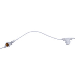 UDL-K121 10-E27-5M IP65 WHITE BELT-LIGHT Гирлянда Белт-лайт, 5м + 1.5м сетевой шнур, 10 патронов E27, шаг 50см, Белая, TM Uniel