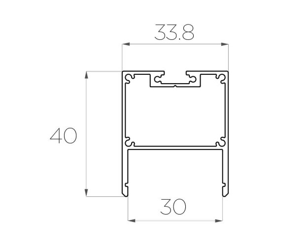 Профиль накладной алюминиевый LC-LP-4034-2 Anod - фото 2