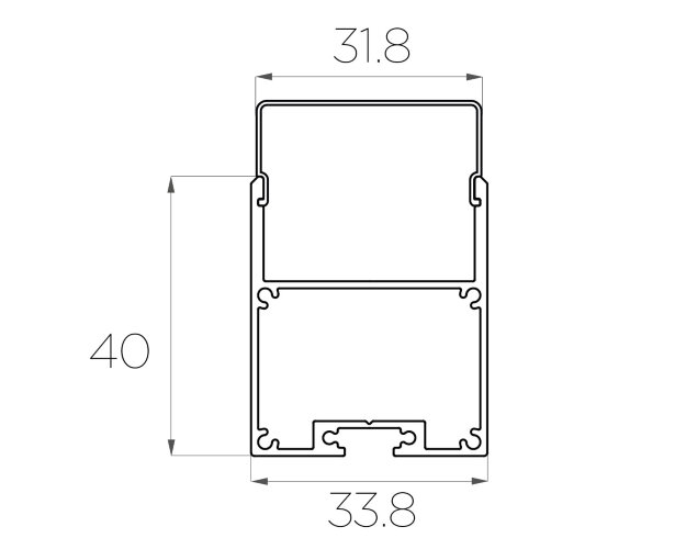 Профиль накладной алюминиевый LC-LP-4034-2 Anod - фото 3